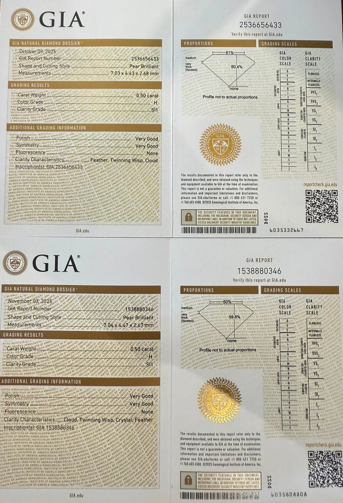 18kt white gold diamond earrings 1.02ct GIA