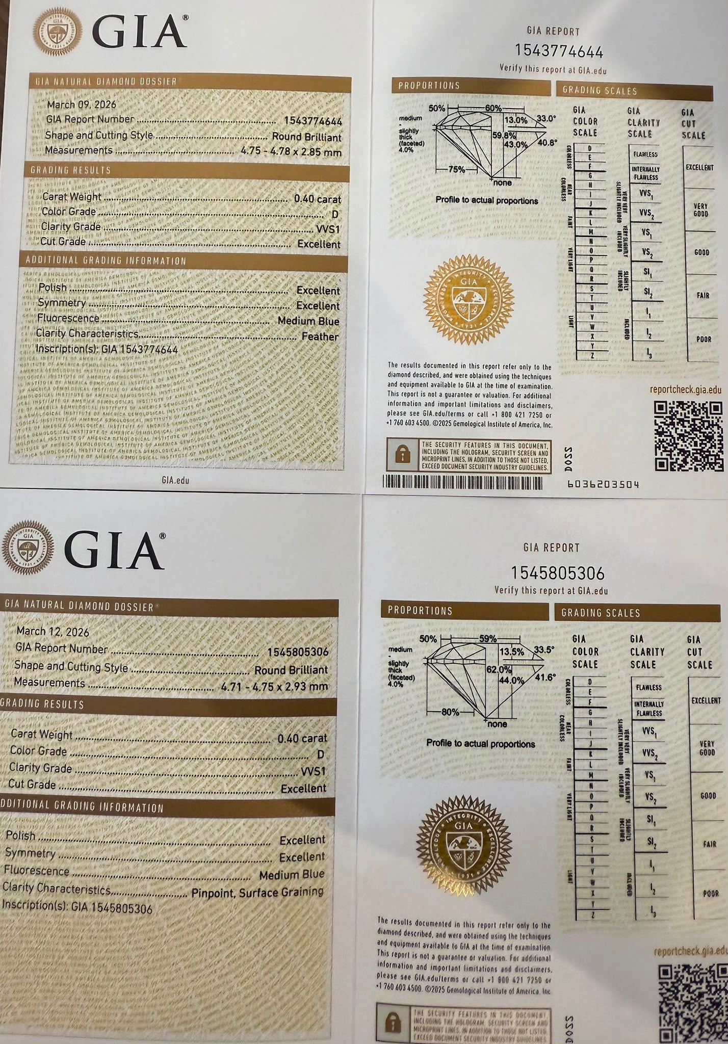 Platīnas auskari ar briljantiem 0.80ct GIA
