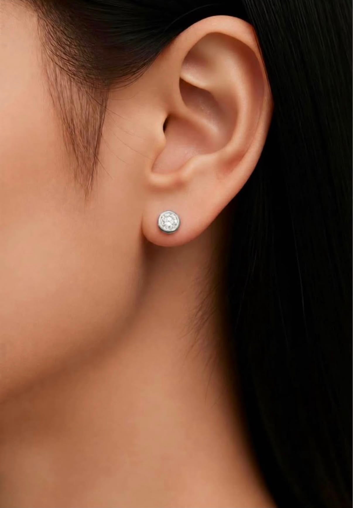 Platīnas auskari ar briljantiem 0.80ct GIA