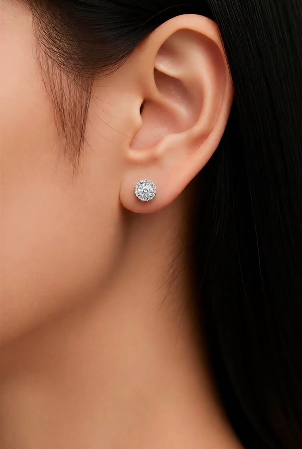 Platīnas auskari ar briljantiem 1.22ct GIA