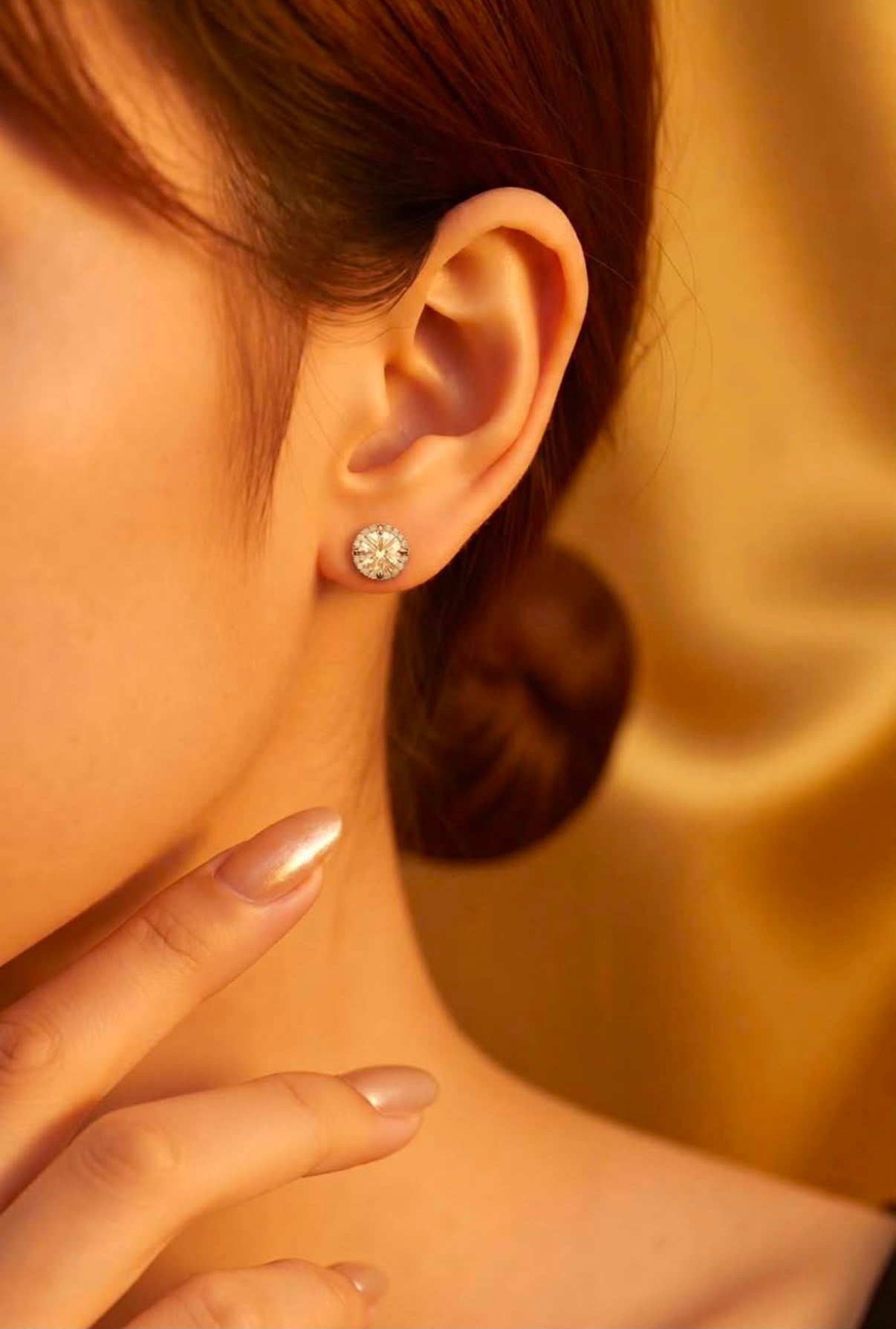 Platīnas auskari ar briljantiem 2.91ct GIA