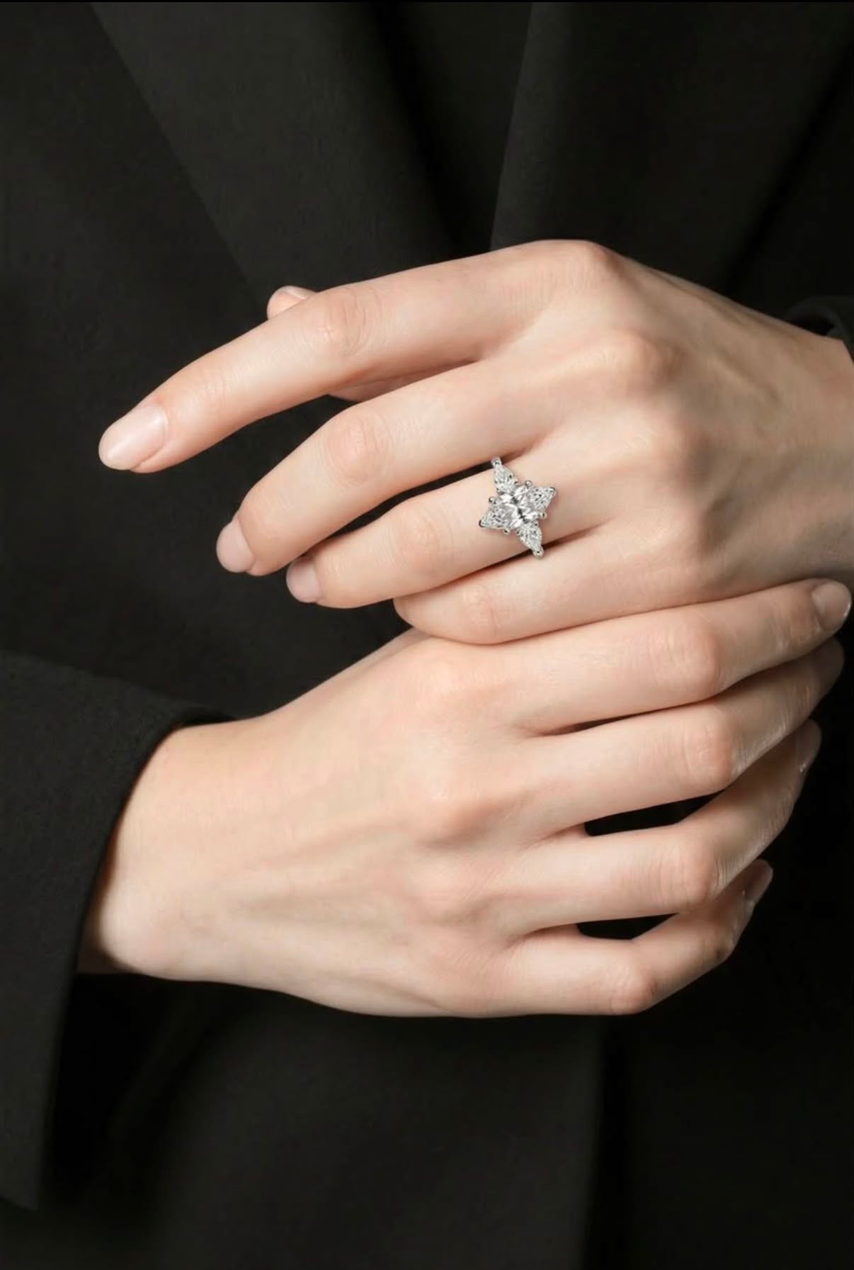Platīnas gredzens ar briljantiem 1.47ct GIA