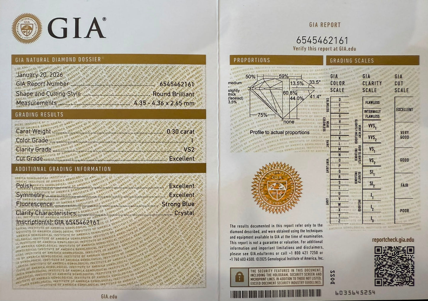 Кольцо с бриллиантом 0.70ct GIA