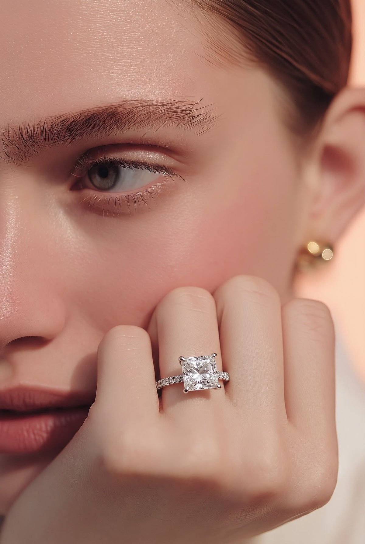 Gredzens ar Laboratorijā audzētiem briljantiem 3.54ct IGI